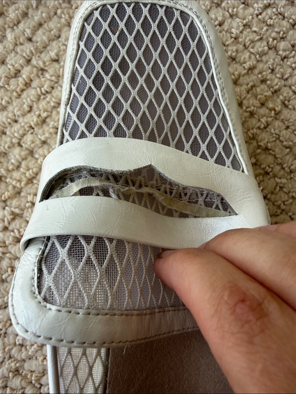 White Platform Mesh Loafers - Women size 8/38